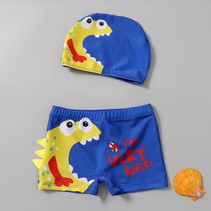 Qilang Maillot de bain pour garçons, bleu, motif dinosaure, vêtements de bain pour enfants - Product Image 1