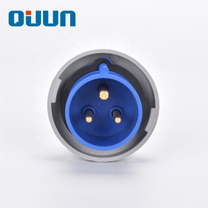 QUUN usine matériaux en Nylon 3Pin 32A ampare 220v IP67 étanche cuivre prise électrique industrielle prise connecteur support OEM - Product Image 3