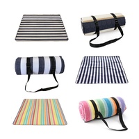 Tapis de pique-nique rectangulaire portable pliable INature, imperméable, en matériau composite personnalisé, avec pompe à air externe