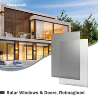 Porte en verre photovoltaïque BIPV innovante pour système d'entrée résidentiel générant de l'énergie, service de personnalisation de projet