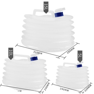 Seau à eau pliable avec bec-Conteneur pliant portable pour le stockage à domicile de la voiture en plein air - Product Image 4