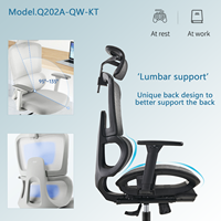 Chaise de bureau ergonomique personnalisée, chaise de bureau avec support de tête, chaise de bureau inclinable, chaise de travail pivotante