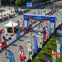 Drapeaux publicitaires extérieurs personnalisés en forme de goutte d'eau avec logo, bannière plume XL, drapeau de plage avec mât et base à eau pour la vente en gros
