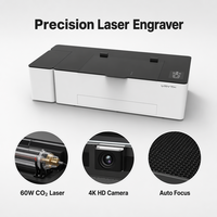 Mesin Pengukir dan Pemotong Laser CO2 60W Kompatibel Lightburn 500x300mm dengan Kamera Fokus Otomatis dan WIFI untuk Kayu, Akrilik, Kulit