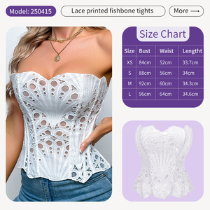 Corsé DE BODA bordado transpirable para mujer, <span class=keywords><strong>corpiño</strong></span> sobre el busto, corpiños de malla hueca, cintura delgada, encaje deshuesado, Tops de tubo <span class=keywords><strong>sin</strong></span> <span class=keywords><strong>tirantes</strong></span> - Product Image 4