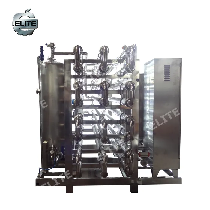 UHT mesin sterilisasi tubular, peralatan sterilisasi suhu ultra tinggi mesin sterilisasi minuman susu untuk dijual