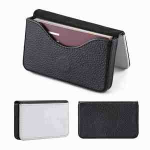 Custom Logo PU Square Leather Business Card Case Luxury <b>Magnetic</b> Card Holder for Business Credit ID Cards Metal <b>Material</b> - Product Image 1