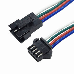 Custom 2 pin 3 pin 4pin SM JST 2.54mm JST 3 pin LED striscia 2812 luce maschio a femmina connettore filo - Product Image 6