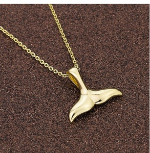 Go Party – collier pendentif queue de baleine en acier inoxydable, chaîne en cuivre, queue de <span class=keywords><strong>sirène</strong></span>, queue de dauphin, breloque, colliers ras du cou pour femmes - Product Image 4