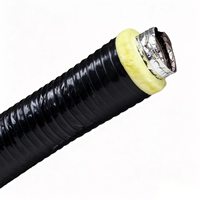 Conduit d'isolation thermique flexible en aluminium avec gaine composite en PVC pour système de ventilation, personnalisable OEM pour gymnases, écoles et sous-sols