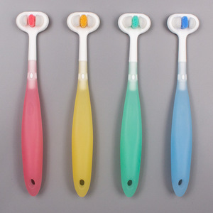Brosse à dents manuelle pour enfants à 3 têtes, ultra-douce, en nylon, pour usage domestique - Product Image 1