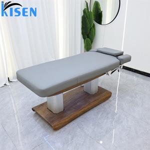 Table de massage électrique KISEN, lit de spa, luxe léger, acier inoxydable, table de soin du visage, cils, cosmétique, canapé réglable, salon de beauté - Product Image 2