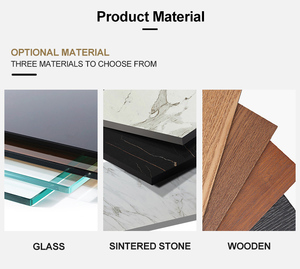 <span class=keywords><strong>Tavolo</strong></span> da Pranzo in Legno e Vetro di Lusso con Piano in Marmo Bianco, Set Rotondo Moderno per <span class=keywords><strong>6</strong></span> Persone con Sedie - Product Image 4