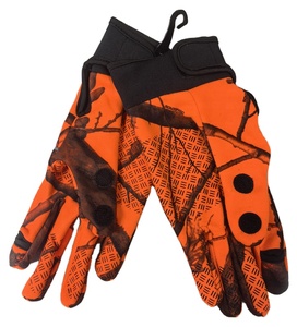 Guantes de Caza de Camuflaje Duraderos en Naranja Brillante - Product Image 1