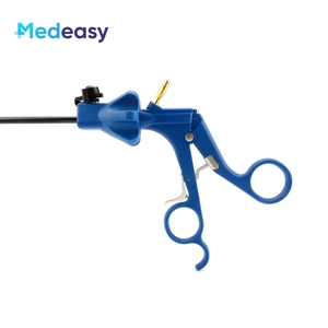Instrumen bedah laparoskopik medis pegangan biru dengan kunci 5mm, Tang potong untuk operasi perut - Product Image 3