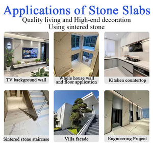 3200*1600mm khổ lớn màu trắng mờ thiêu kết đá phiến gạch với đá cẩm thạch tìm kiếm sàn tường cảnh quan & phòng khách - Product Image 5