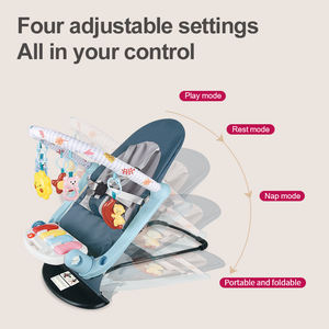 Transat Évolutif Portable 2-en-1 avec Tapis d'Éveil Musical Piano, Siège <span class=keywords><strong>Bébé</strong></span> Pliable à 4 Positions Inclinables - Product Image 6