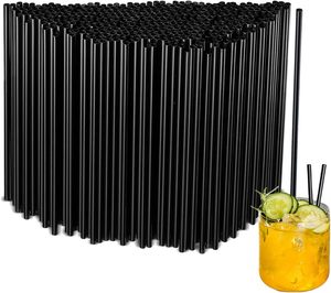 500pcs Đen dùng một lần PLA ống hút 5.12 ''thẳng phẳng 0.16'' đường kính cho nhà bếp Bar Câu lạc bộ đồ uống sữa Soda bên whisky - Product Image 1