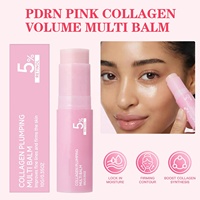 Stick anti-rides hydratant pour les lèvres et le visage, baume réparateur pour la peau au PDRN et collagène rose, stick multi-baume volumisant, faible MOQ, marque privée