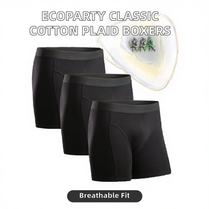 Calzoncillos bóxer de compresión para hombre, transpirables, de algodón y spandex, de secado rápido, elásticos, para estar en casa - Product Image 2
