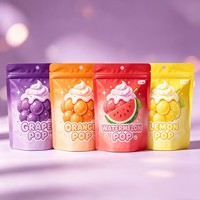 Sachet d'emballage personnalisé pour bonbons au citron 3,5g, qualité alimentaire, avec fermeture éclair, pochette verticale avec trou de suspension, OEM, vente en gros