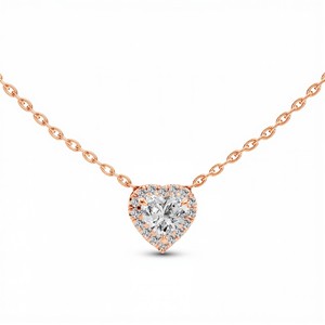 Elegante Colgante de Diamante Creado en Laboratorio con Corte Corazón de 0.50 Quilates para Mujer, Color VVS VS EF, Plata de Ley 925, Oro de 10KT 14KT 18KT, Regalo - Product Image 1