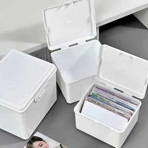 Caja de Almacenamiento Rectangular Blanca con Tapa Abatible, Contenedor Organizador a Prueba de Polvo para Almacenamiento de Papel y Medios, Hecho en Zhejiang - Product Image 2
