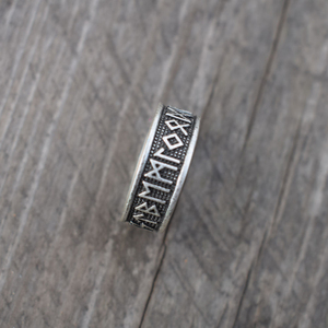 Bague Viking Sanlan avec <span class=keywords><strong>Runes</strong></span> Nordiques et Significations – Bijou Runic Tendance - Product Image 2