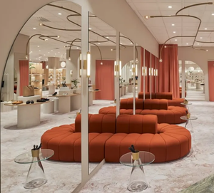 2022 vendite calde Lobby <span class=keywords><strong>S</strong></span> Shape Lounge Sofa velluto 8-10 persone divano ovale a due lati per Hotel Home Shop - Product Image 1