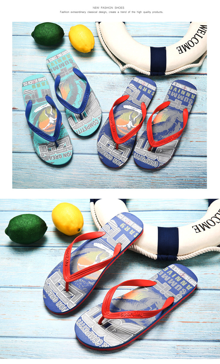 Cheap flip flop pe slides slipper sandals summer beach slippers printed for men flip flops manufacturer