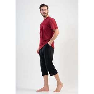 Ensemble Capri recyclé pour homme en coton 100% respirant, tricoté, vêtements d'extérieur pour homme - Product Image 2