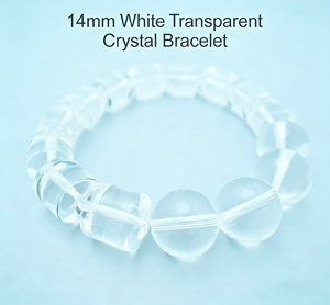 Bracelet en cristal de quartz blanc naturel, perles rondes, bracelet élastique pour la chance et l'énergie positive - Product Image 3