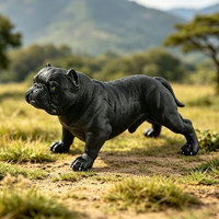 Figurine de Bulldog réaliste en PVC de haute qualité, modèle animal transfrontalier le plus vendu, décoration de bureau, jouet de figurine de maternité à assembler