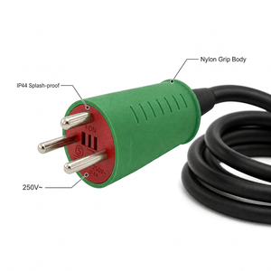ZNPON 5M 10M 15M 25M IP44 Green and Red Heavy Duty Danish 3 <strong>Gang</strong> <strong>Extension</strong> <strong>Lead</strong> - Product Image 3
