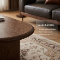 Table basse moderne en bois massif avec 2 tiroirs - Durable, écologique, facile à nettoyer, meubles de salon pour chambre à coucher, salles à manger