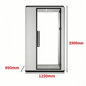Cabina <span class=keywords><strong>de</strong></span> teléfono insonorizada Modular moderna 1250*990*2300mm con escritorio ajustable para oficina doméstica ergonómica y sala <span class=keywords><strong>de</strong></span> estudio <span class=keywords><strong>de</strong></span> biblioteca - Product Image 6