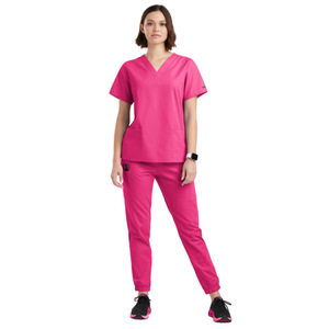 Hospital Uniforms Women's <b>Scrub</b> Set Short Sleeve Polyester Elastic Fit Pet Hospital Dental Clinic Grooming Salon SPA Beauty Use - Product Image 2