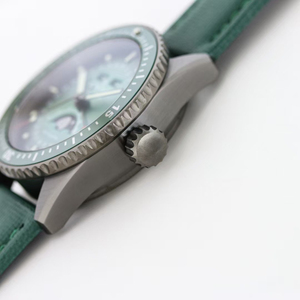 Bespoke Limited Edition Skeletonized Green Dial Silver <b>Case</b> Moonphase Complete Calendar Automatic Mechanical Gentlemen <b>Watch</b> - Product Image 3