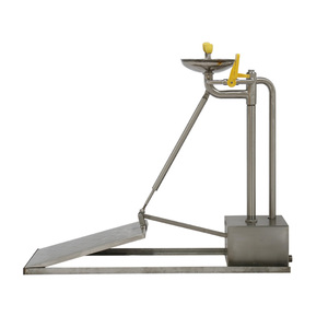 Lavabo de acero inoxidable con doble cabezal de pulverización, a prueba de polvo, con interruptor <span class=keywords><strong>manual</strong></span>, para lavado facial, almacenamiento de agua, ducha de emergencia y estación de lavado de ojos - Product Image 1