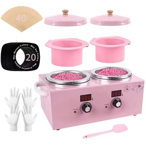 Chauffe-cire double pot pour paraffine avec écran LED, température réglable pour l'épilation, idéal pour salons de beauté et usage domestique - Product Image 1