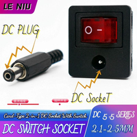 Avec interrupteur Led 12V alimentation AC/DC/femelle/prise/prise/prise/adaptateur/connecteur