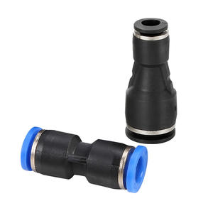 Conector Neumático de Cobre, Conector de Manguera de Aire de Conexión Rápida, Plástico de Dos Vías, PU-6/8/10/12/14/16, Nuevo - Product Image 1