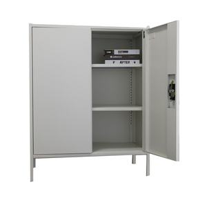 خزانة معدنية بطبقتين لتحميل المستندات في الأثاث المكتبي العصري مع باب متحرك خزانة فولاذية بطول نصف المتر 1015 مم ورفوف قابلة للتعديل - Product Image 1