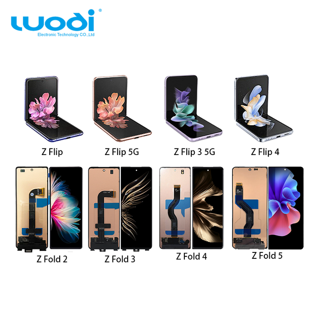 OLED for Samsung Z Fold 2 3 4 5 Mobile Phone Touch Screen Digitizer Assembly Z Flip 5G 3 4 LCD Display Replacement With Dots