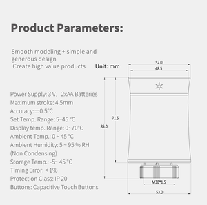 BRT-100 di Beca attuatore termostatico ad alta efficienza energetica Smart Life Room valvole <span class=keywords><strong>per</strong></span> radiatori WiFi/Zigbee programmabili hotel appartamenti - Product Image 4