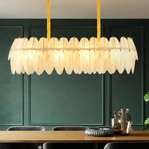 <span class=keywords><strong>Lustre</strong></span> de salon de luxe italien, moderne et minimaliste, en verre, pour chambre à coucher et salle à manger, avec plumes - Product Image 3