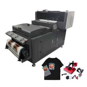 Duell druckkopf dtf Drucker druckkopf und Rip-Software-Ofen für A3 PET Film T-Shirt Textildruck maschine