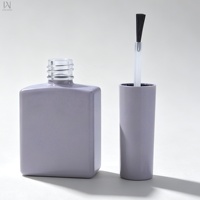 Bouteilles en verre cube de haute qualité 12ml 14ml pour gel de base, contenants vides pour vernis à ongles avec couvercles et pinceaux, emballage en gros d'usine