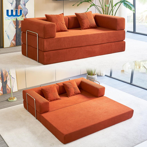 <span class=keywords><strong>Divano</strong></span> Letto Modulare Unisofa in Tessuto Corduroy con Massaggio e Imbottitura in Schiuma per Soggiorno, Hotel e Camera da Letto - Product Image 1