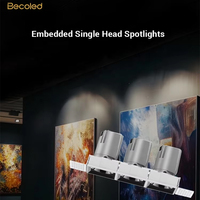 Plafonnier LED encastré 15W, spot moderne anti-éblouissement à trois têtes pour usage intérieur